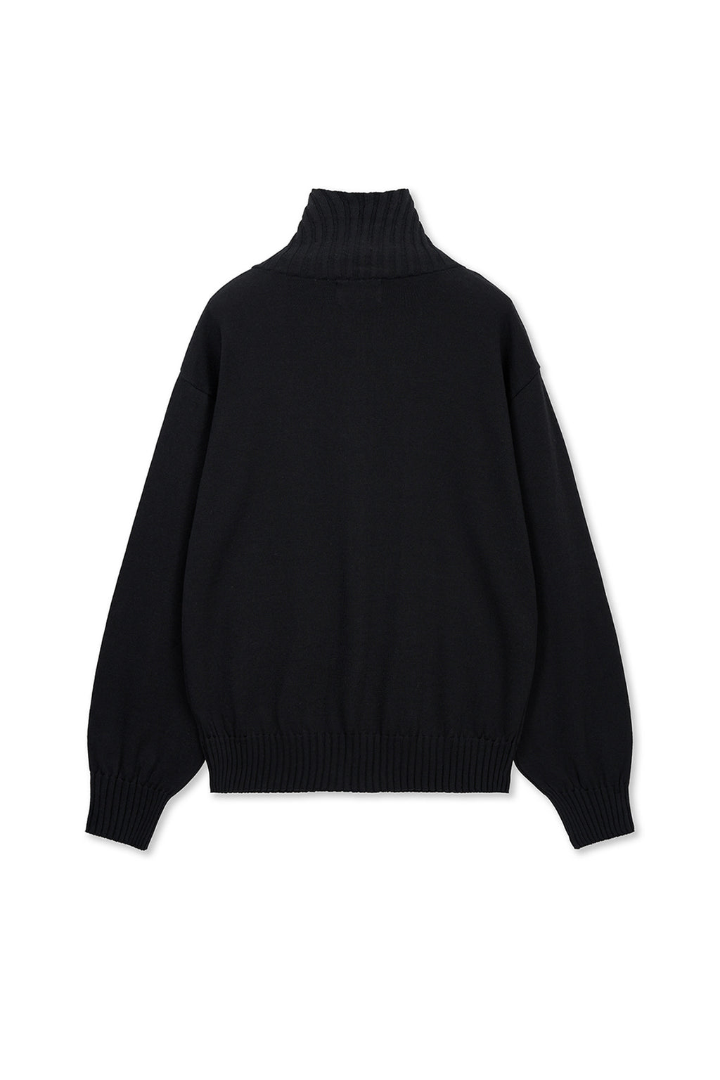 Matinkim High Neck Embroidered Logo Zip UP For Men IN Black