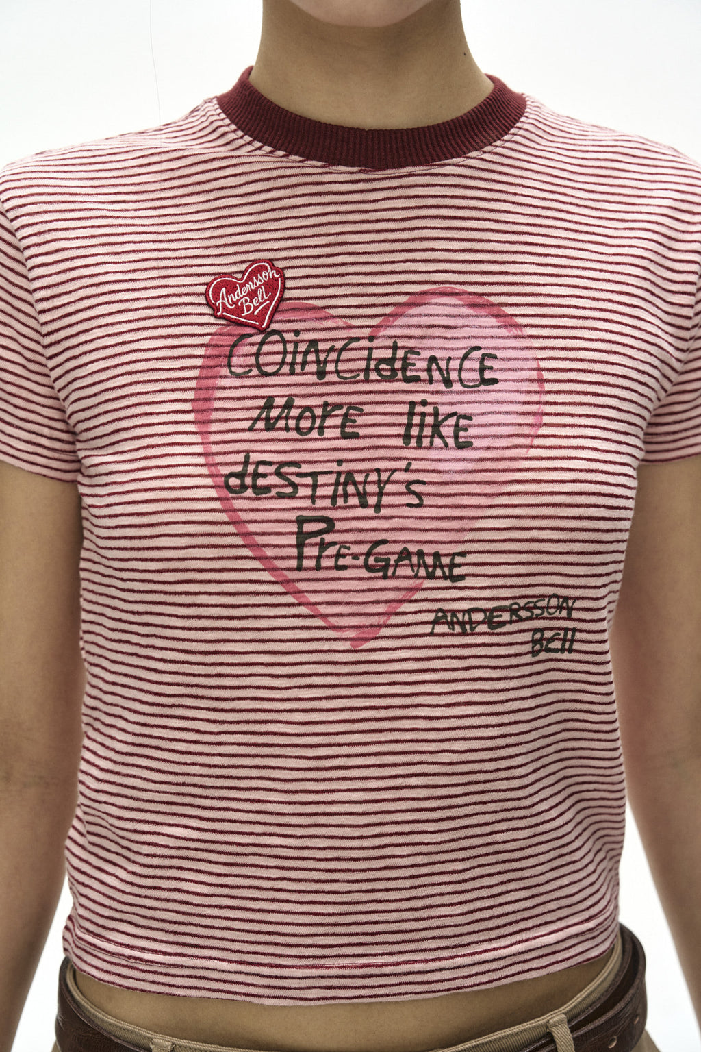 Andersson Bell (Essential) Heart Message Stripe T-Shirt