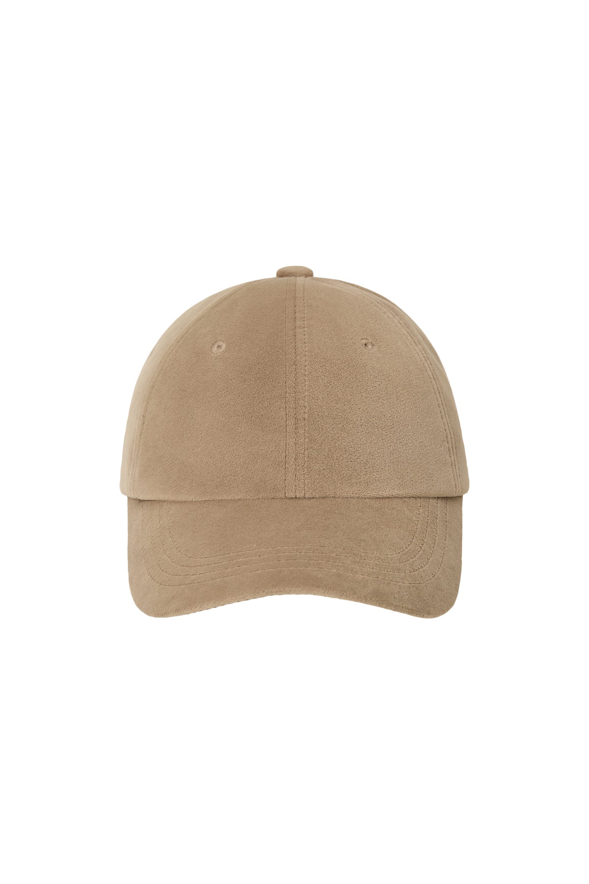 EMIS Tag Velvet Ball Cap-Beige