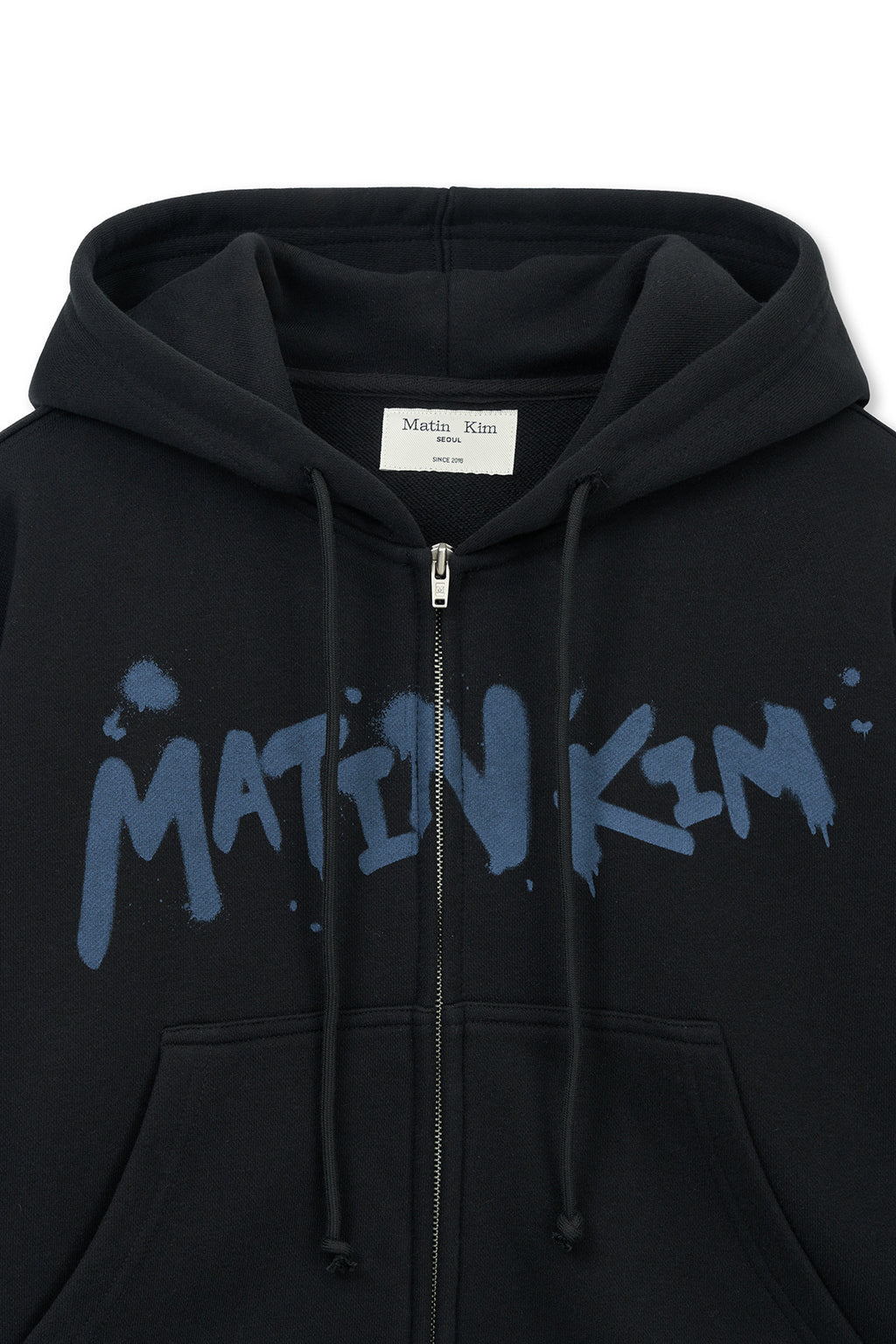 Matinkim Graffiti Logo Crop Hoody Zip UP IN Black