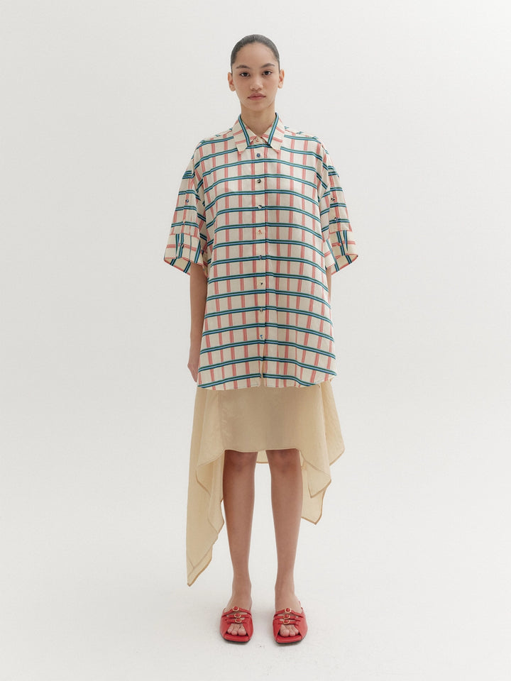 EENK Asymmetrical Wrap Skirt - Beige