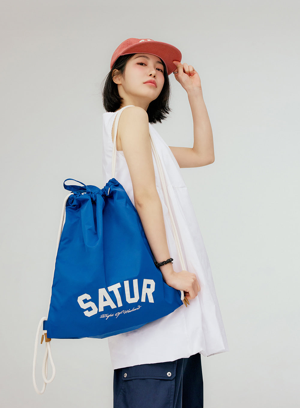 Satur (W) Balloon Sleeveless One-piece - White