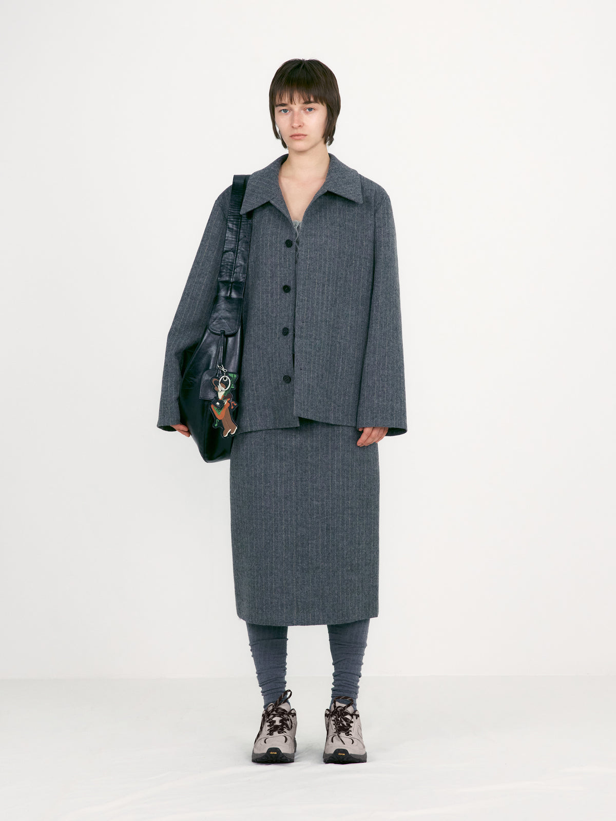 Low Classic Stripe Wool Collar Jacket Multi Striped Gr