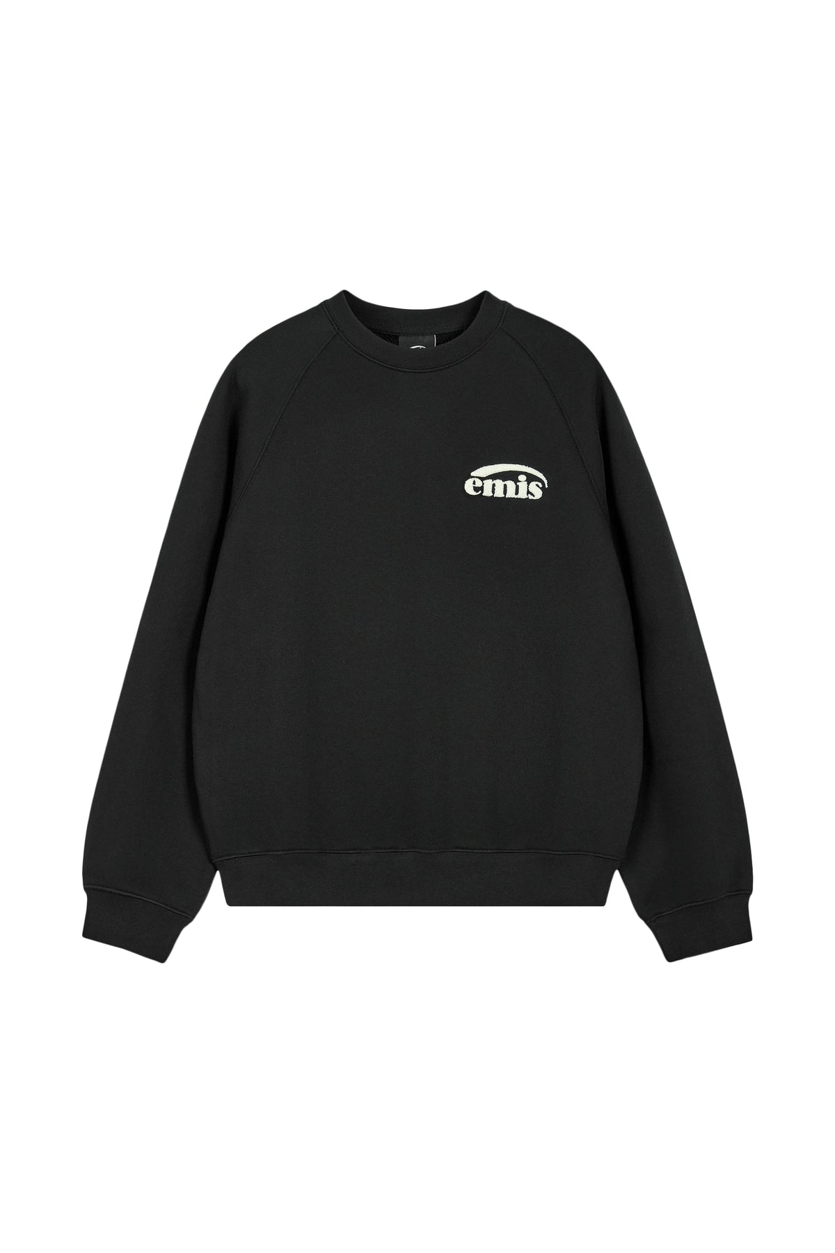 Emis Boucle Logo Raglan Sweatshirt-Black