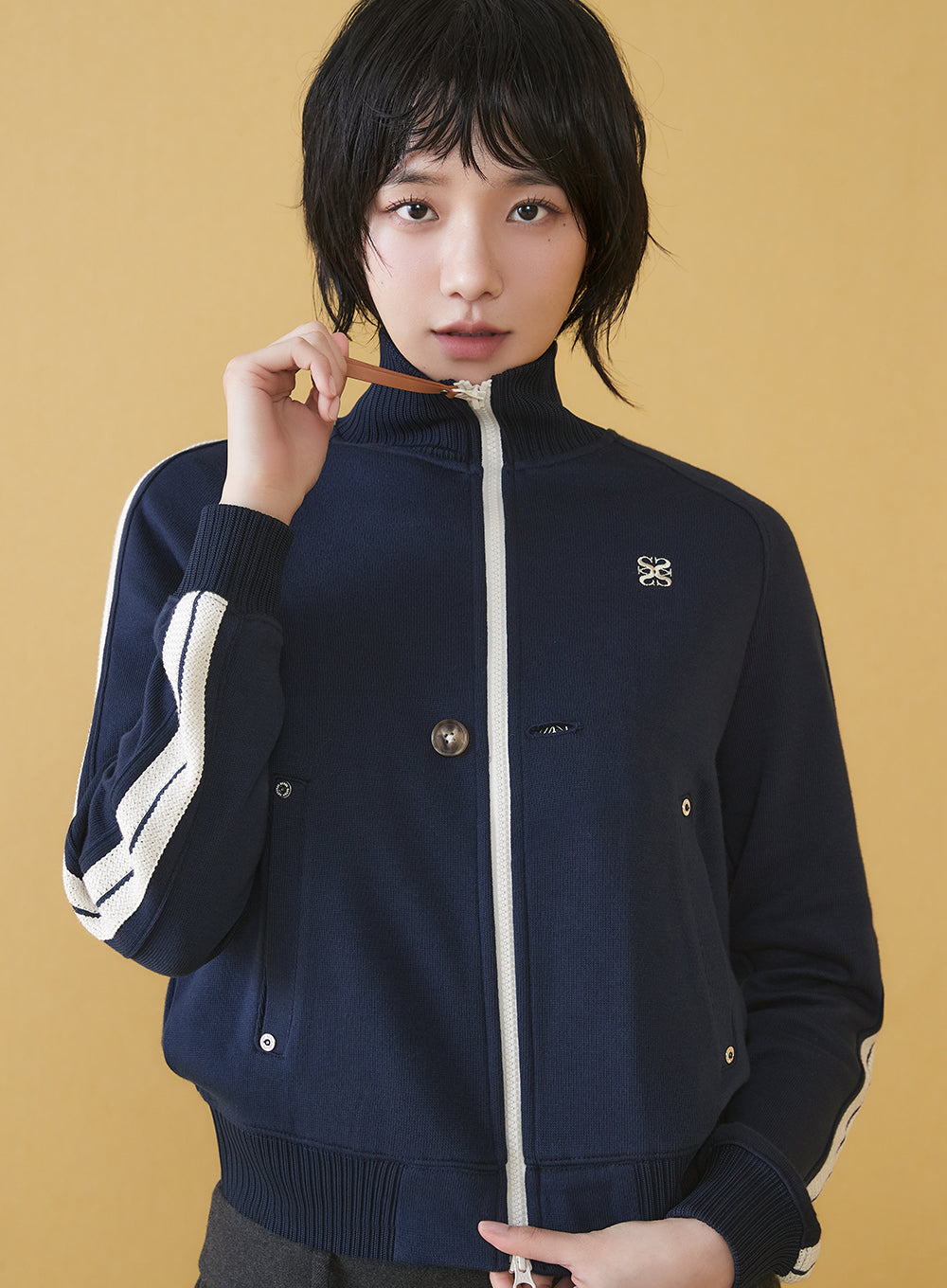 [satur] (W) Lawton All Day Track Zip-up Jacket - Classic Navy