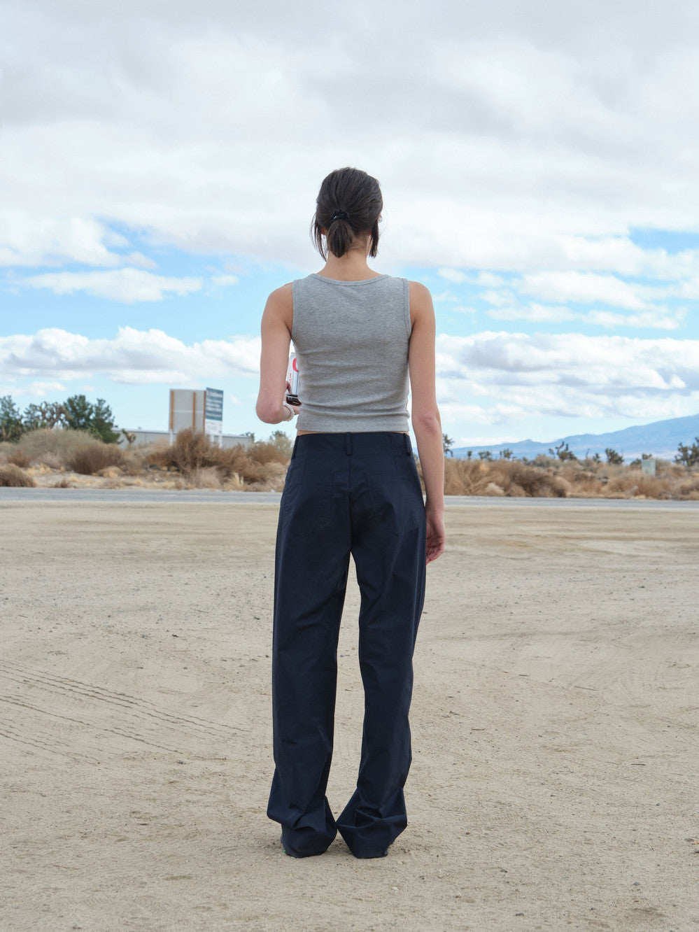 Low Classic Paper Straight-Fit Pants Navy