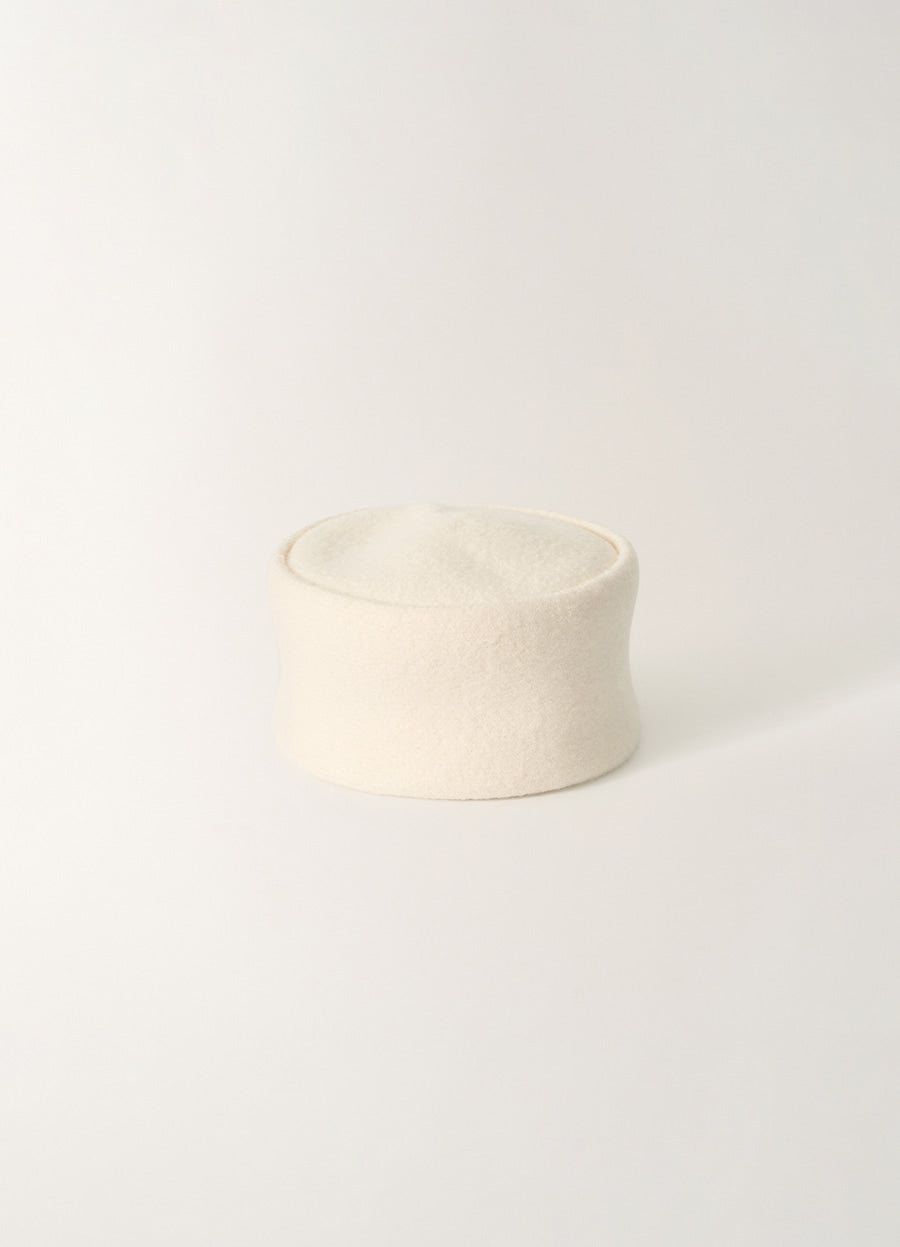 Nothing Written Boiled wool hat (Cream)