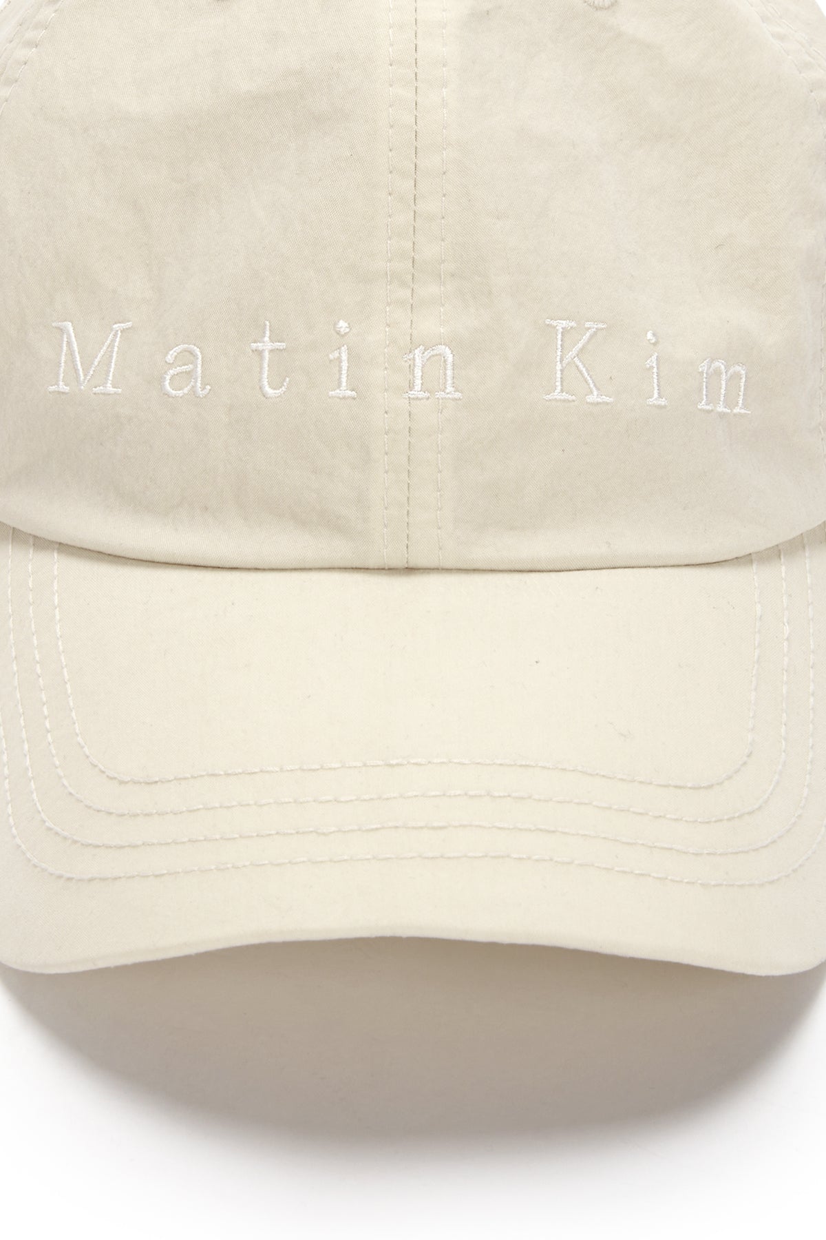 [matinkim] MATIN TYPO BALL CAP IN BEIGE