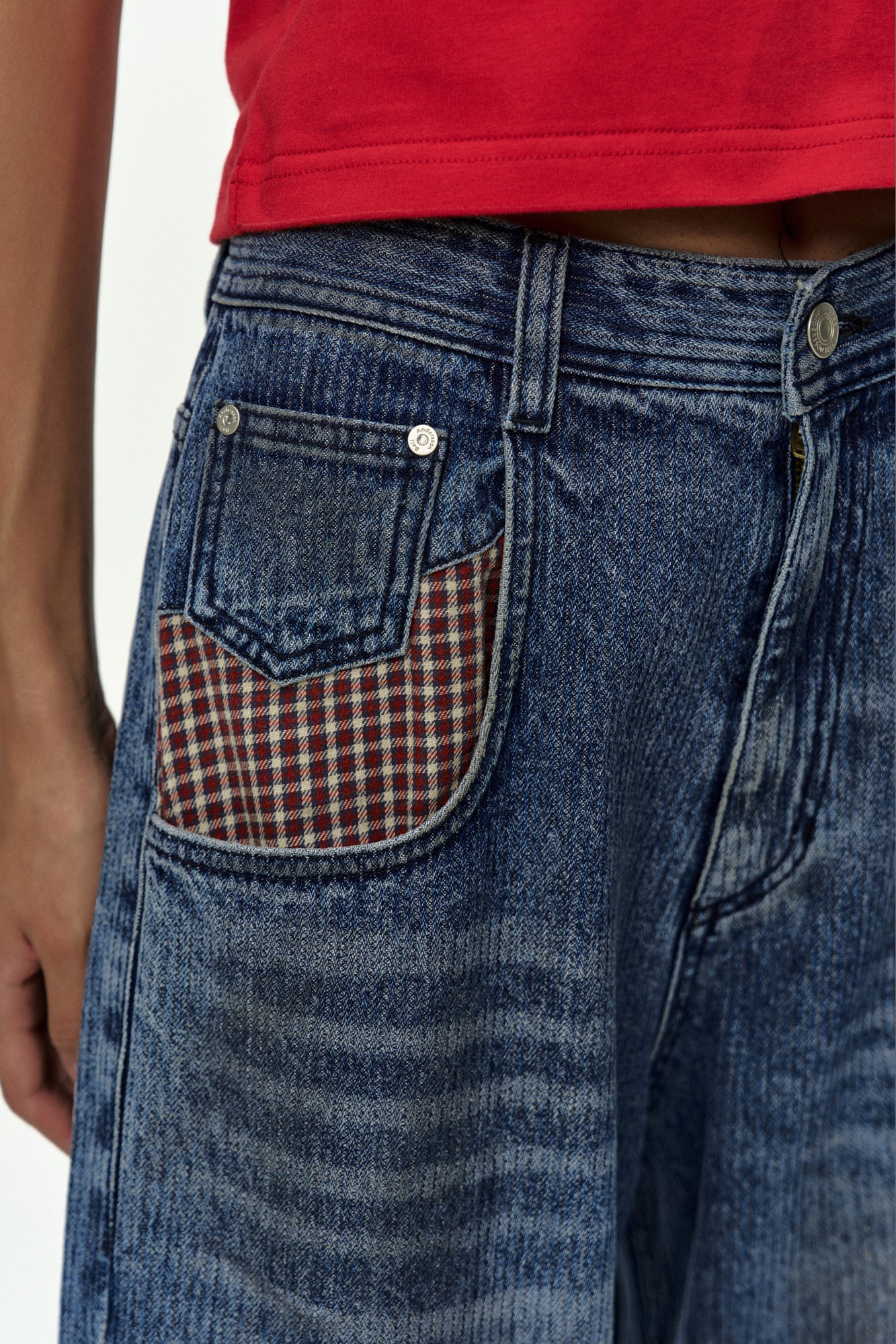 Andersson Bell Oil Washed Rolled UP Jeans