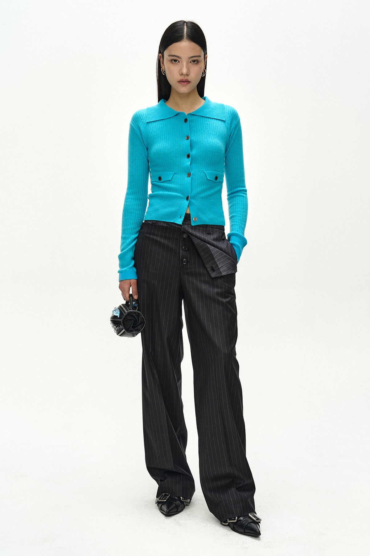 Andersson Bell Cashmere Hand Stitched Rib Cardigan