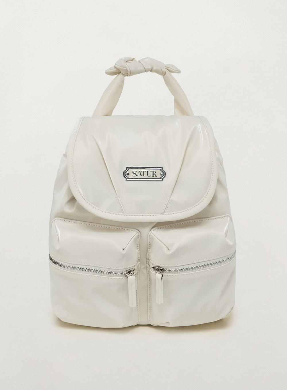 [satur] Drawstring Mini Backpack - Cream