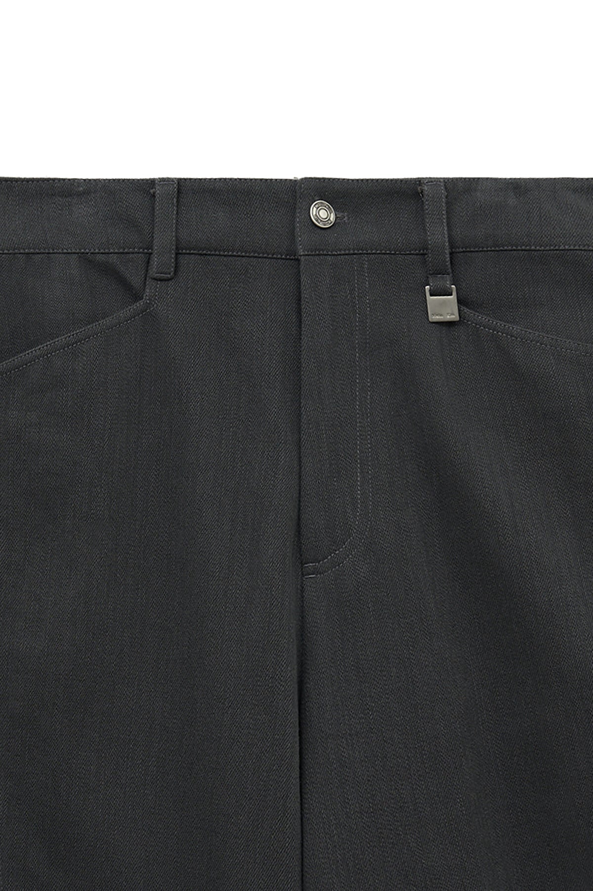 [matinkim] BIG POCKET TWO TONE WIDE PANTS IN CHARCOAL