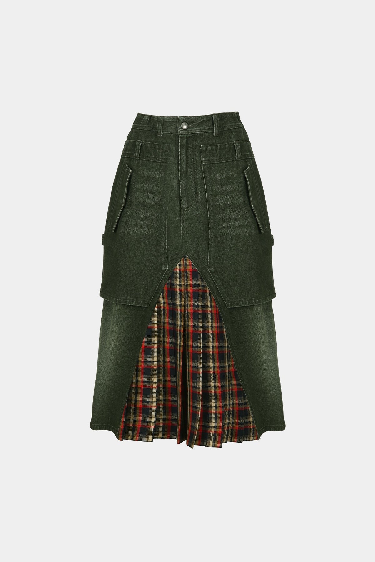 Andersson Bell Raptor Layered Pleats Skirt Green)