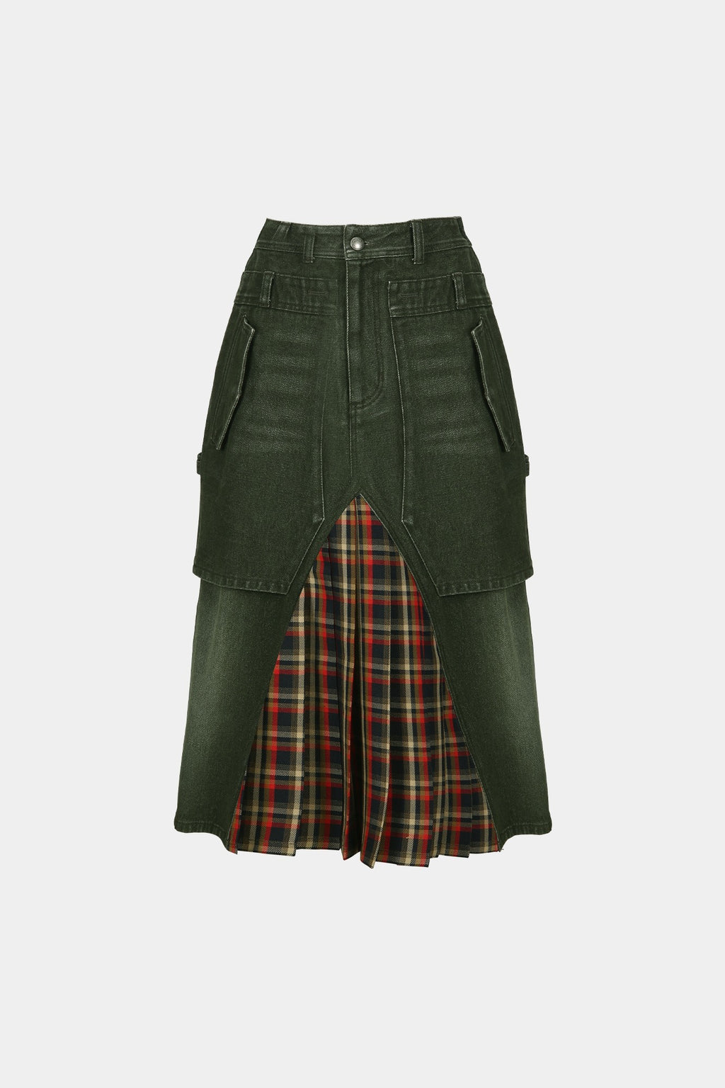 Andersson Bell Raptor Layered Pleats Skirt Green)