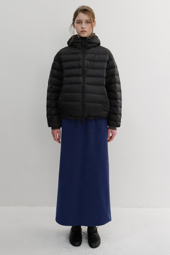 Dunst Fleece Maxi Skirt Blue Navy