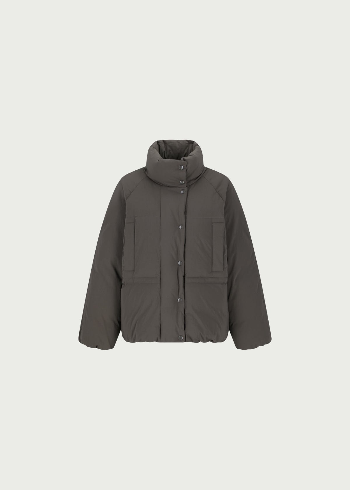 Depound signature duck down half jumper - brown