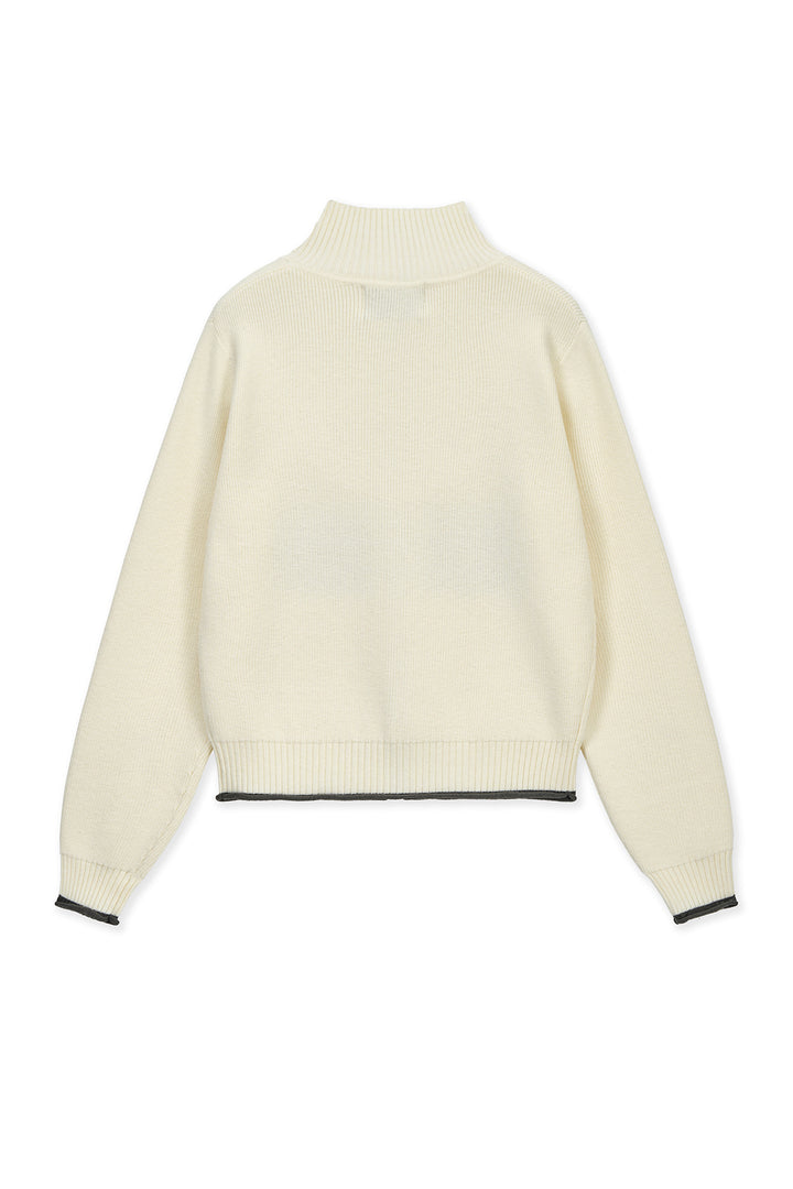 Matinkim Matin Spell Point Knit Zip UP IN Ivory