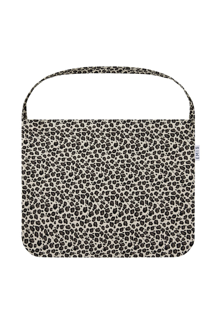 Emis Leopard Corduroy Eco Bag-White