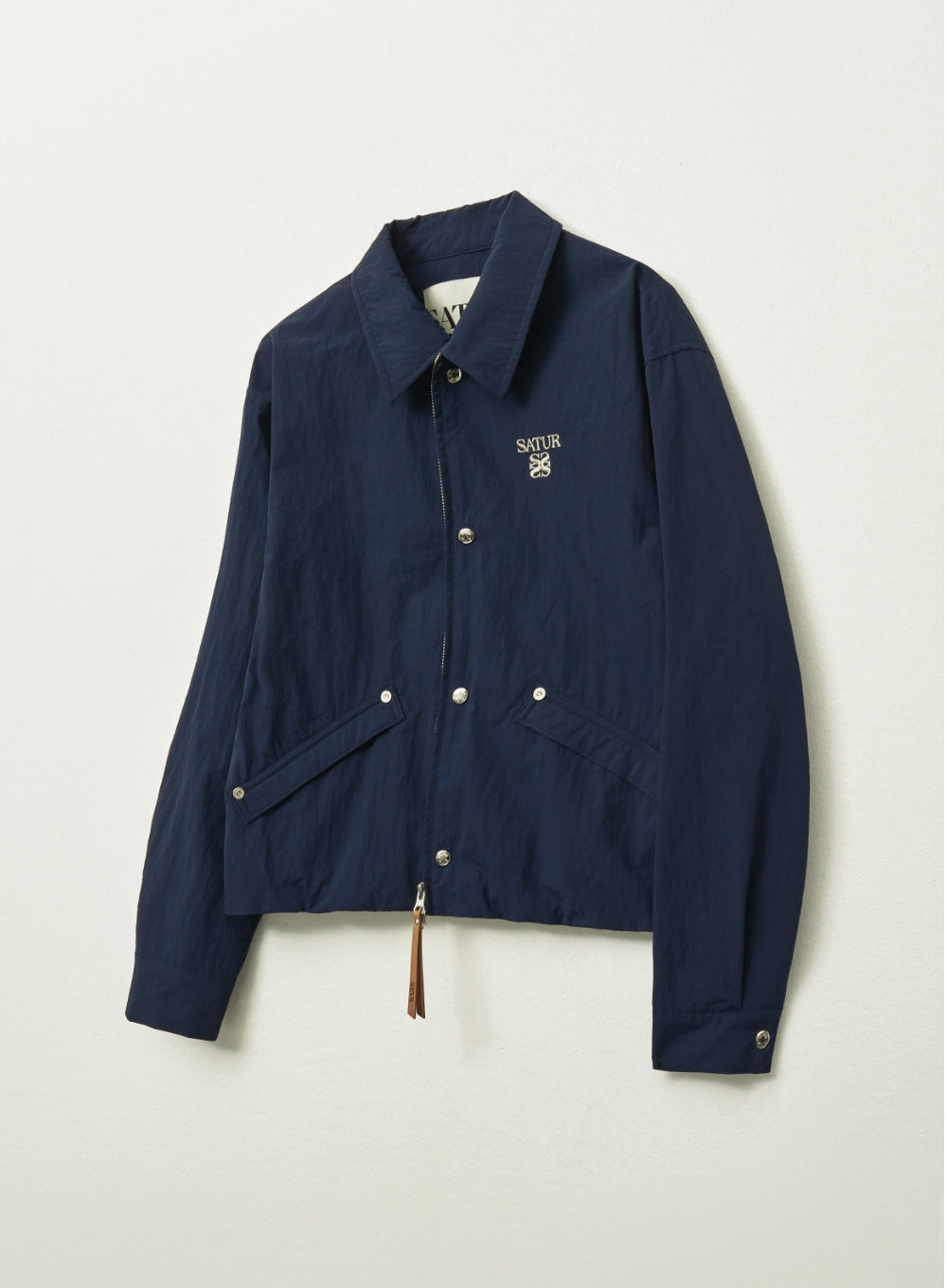 [satur] (W) Teo Nylon Coach Jacket - Navy