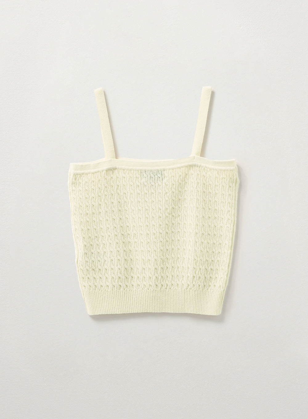 [satur] (W) Cable Knit Camisole - Cream
