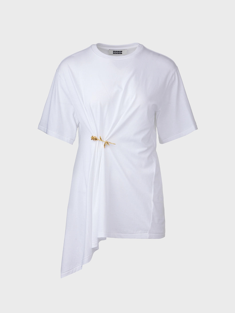 EENK Front Rose Brooch T-shirt - White
