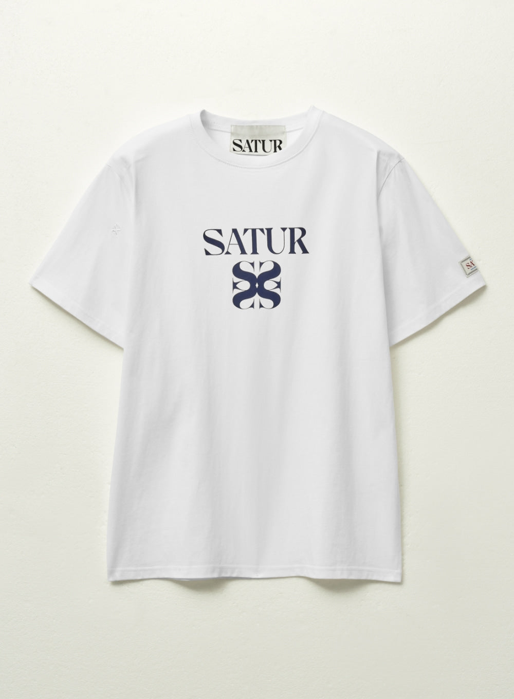 [satur] Classic Logo T-Shirt - Art Navy