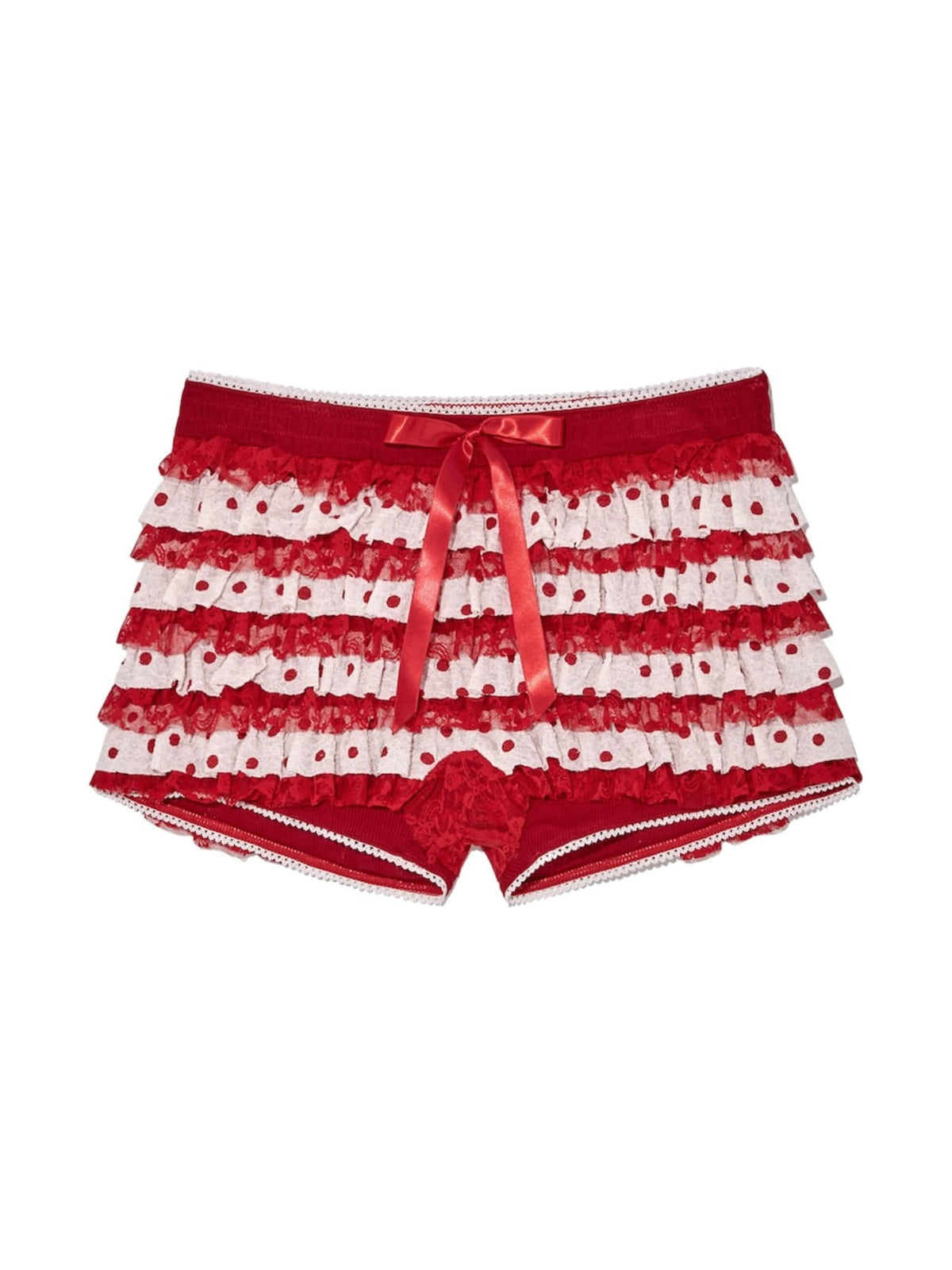 GLOWNY Coco Dot Bloomer Shorts (Red)