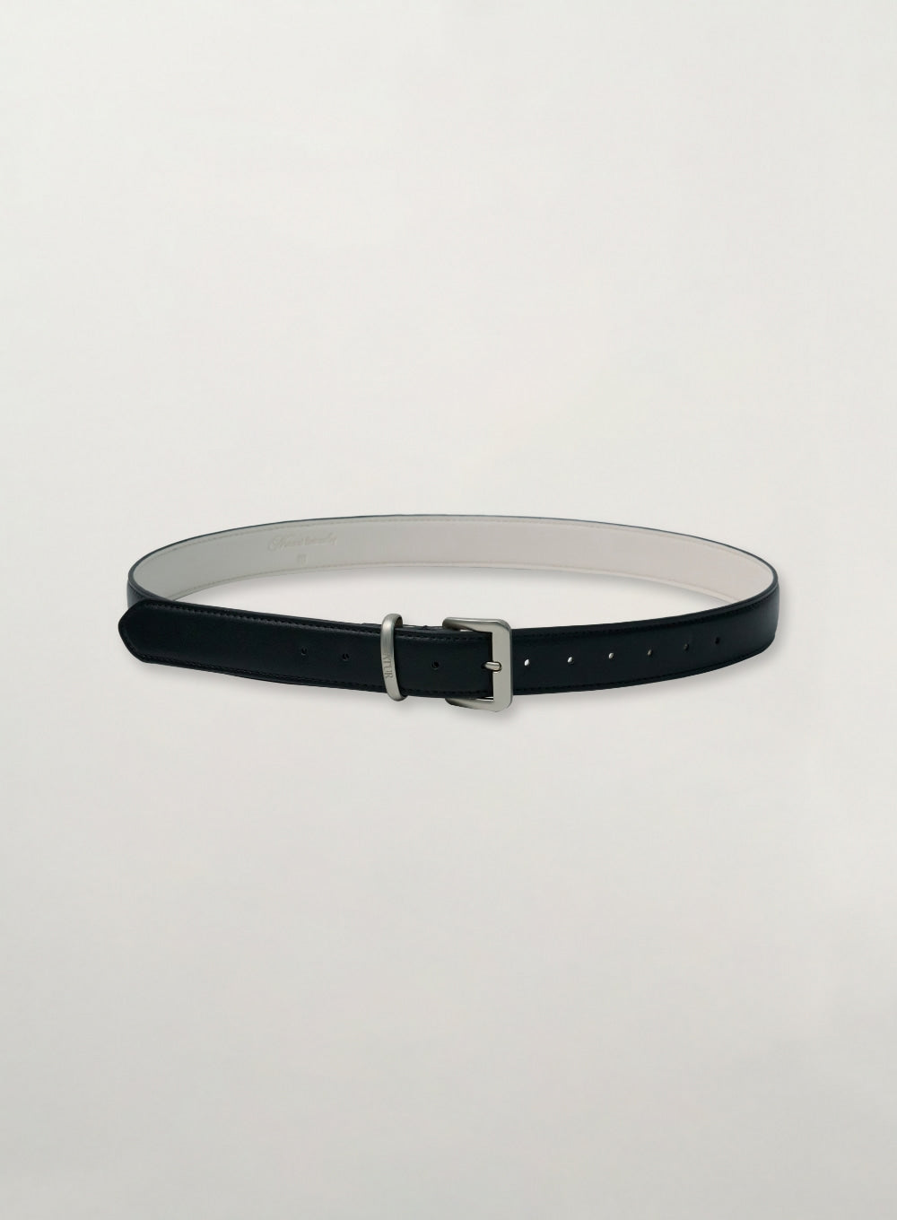 [satur] Square Buckle Belt - Black