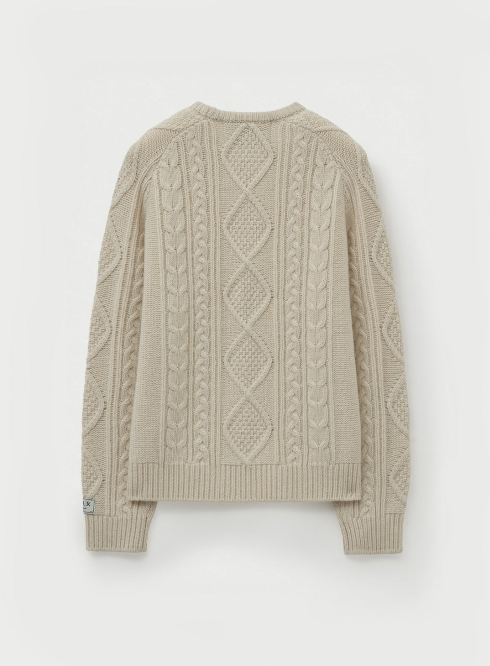 [satur] Big Cable Fisherman Pullover Knit - Cream