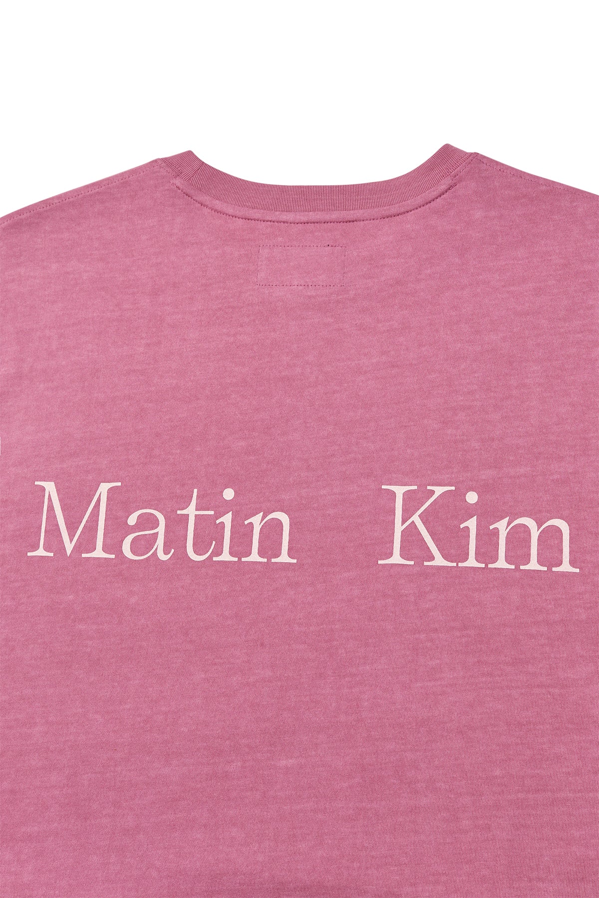 [matinkim] VINTAGE WASHED LOGO TOP FOR MEN IN PINK