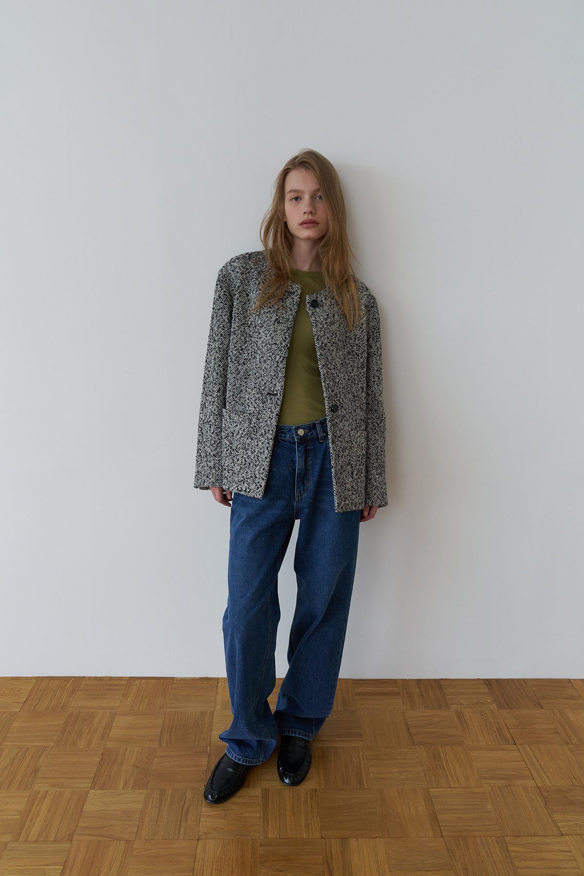 Overdueflair Heavy Twill Structured Round Jacket Mono