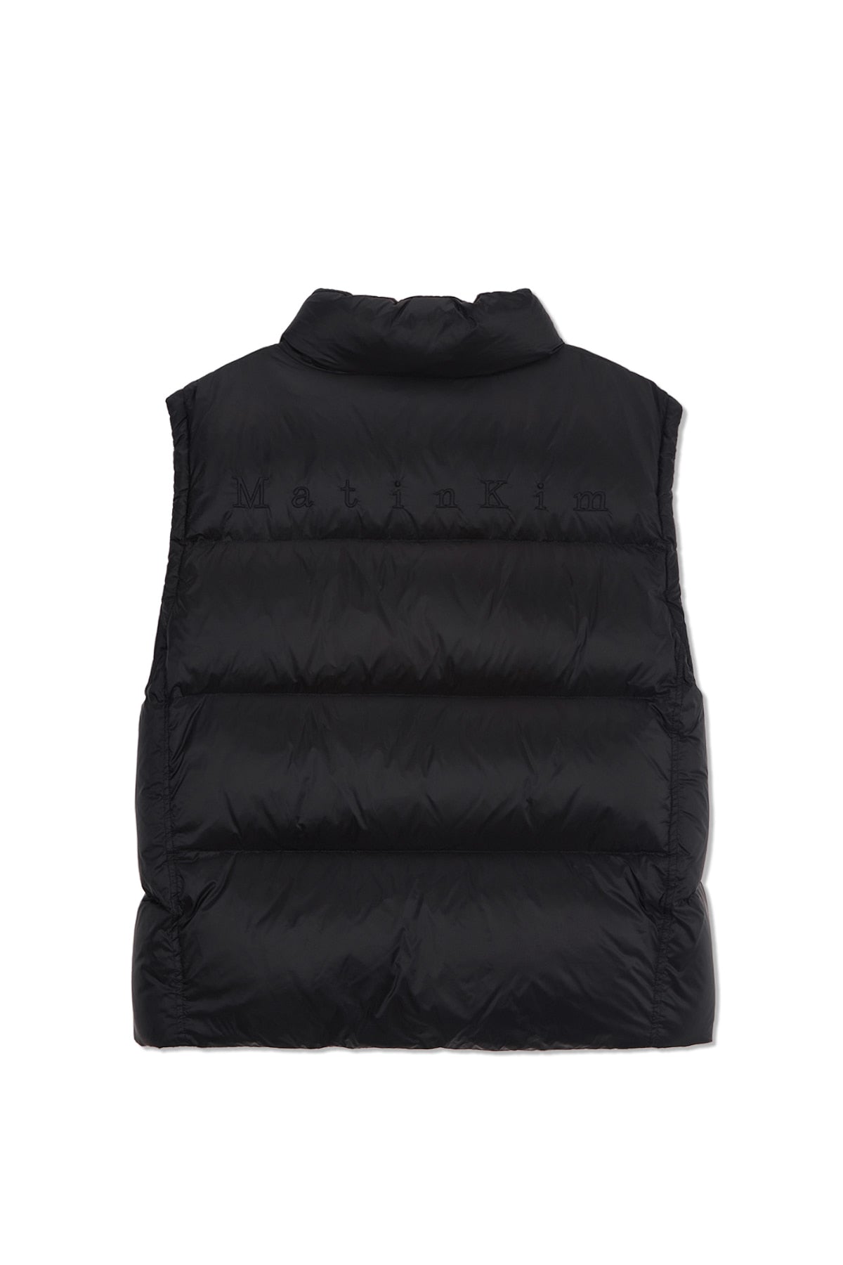 [matinkim] UNBALANCE QUILTED DOWN VEST FOR MEN IN BLACK