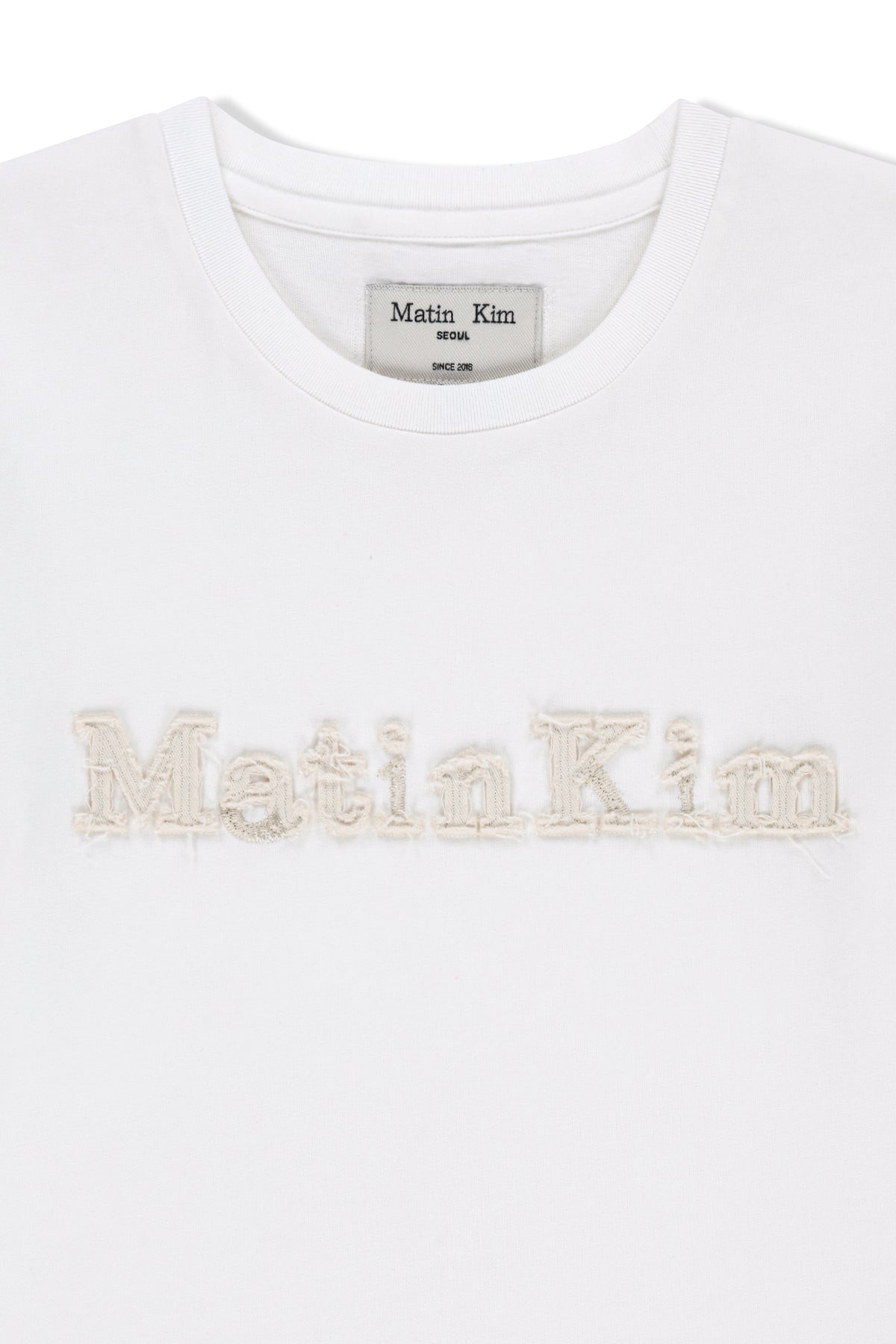 Matinkim Applique Logo Slim Top IN White