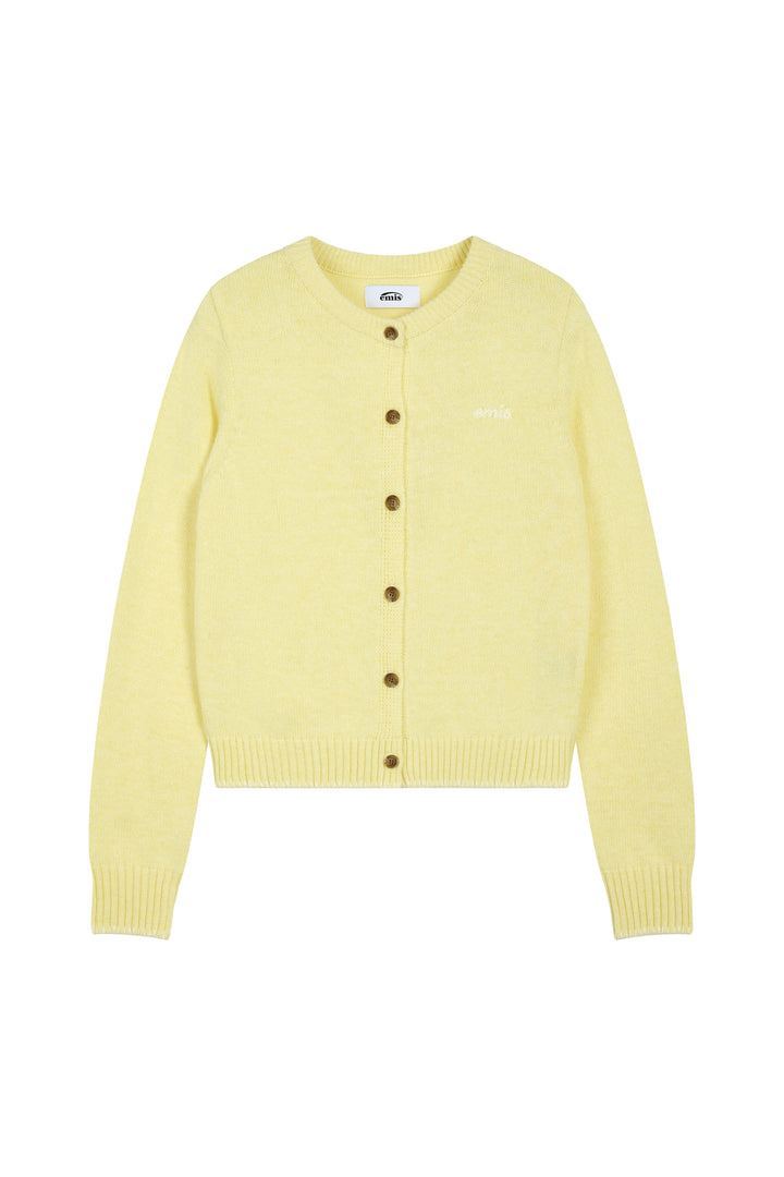 Emis Blanket Stitch Cardigan-Yellow
