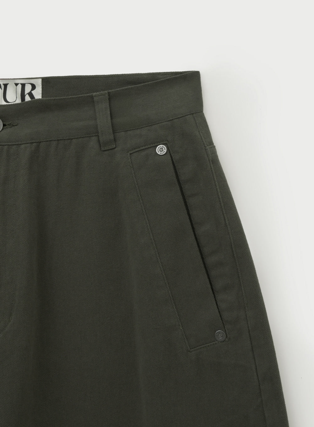 [satur] Teo Brushed Cotton Pants - Charcoal