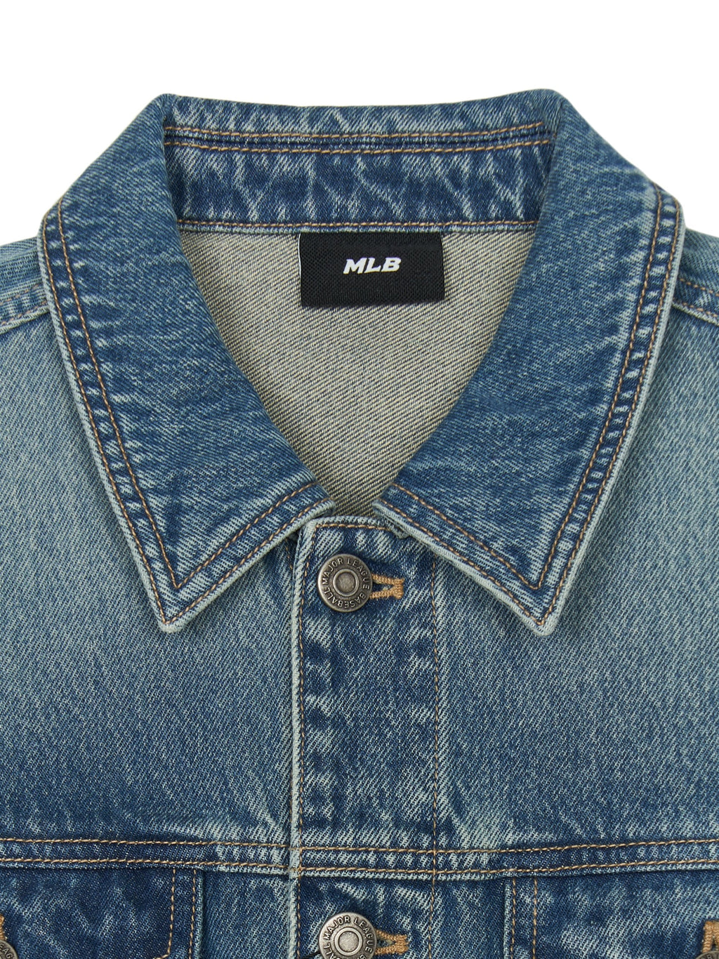 MLB Korea Mlb Hannam Vintage Lettering Denim Trucker Jacket