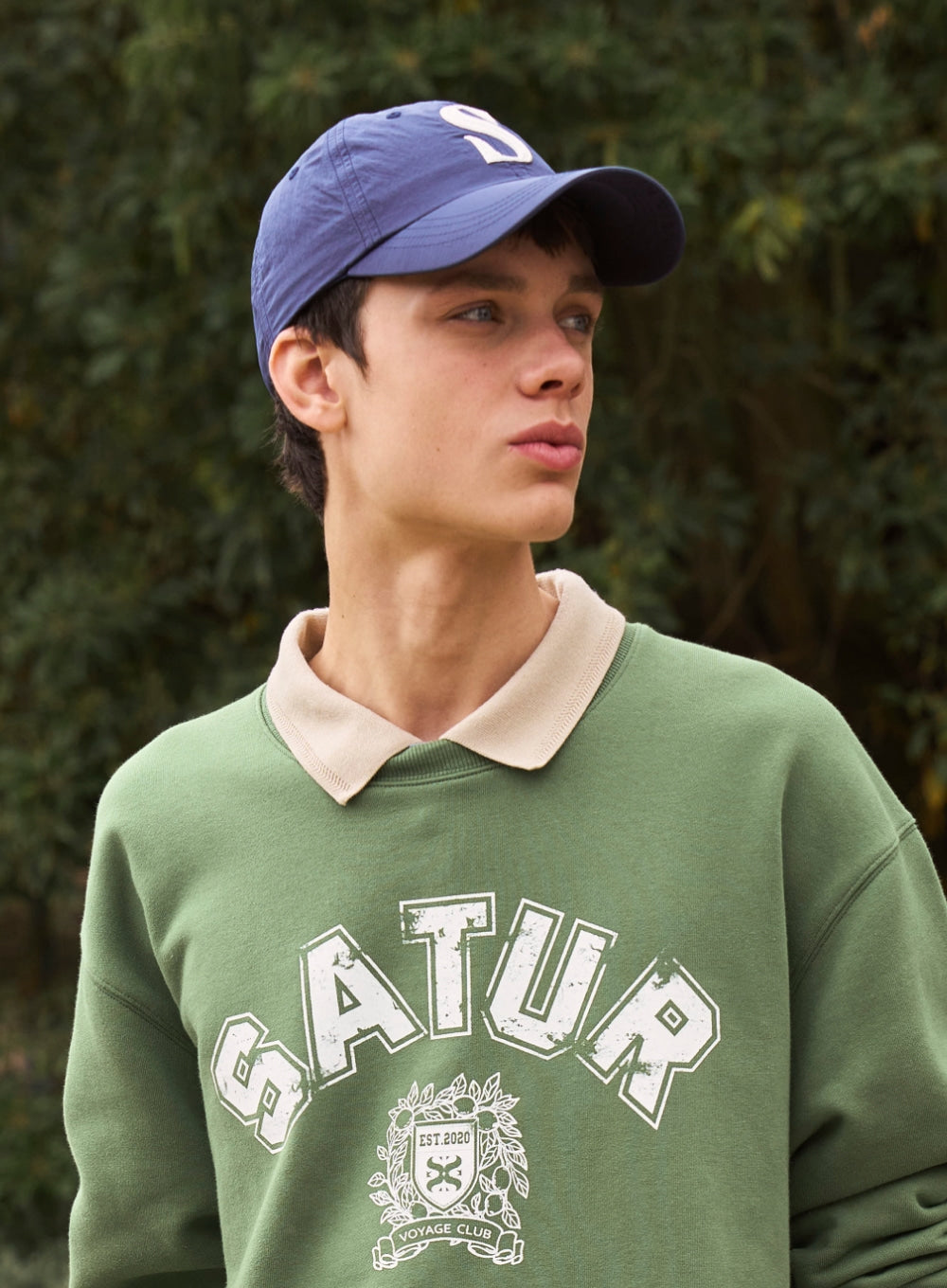 Satur Nylon Casual Ball Cap - Navy