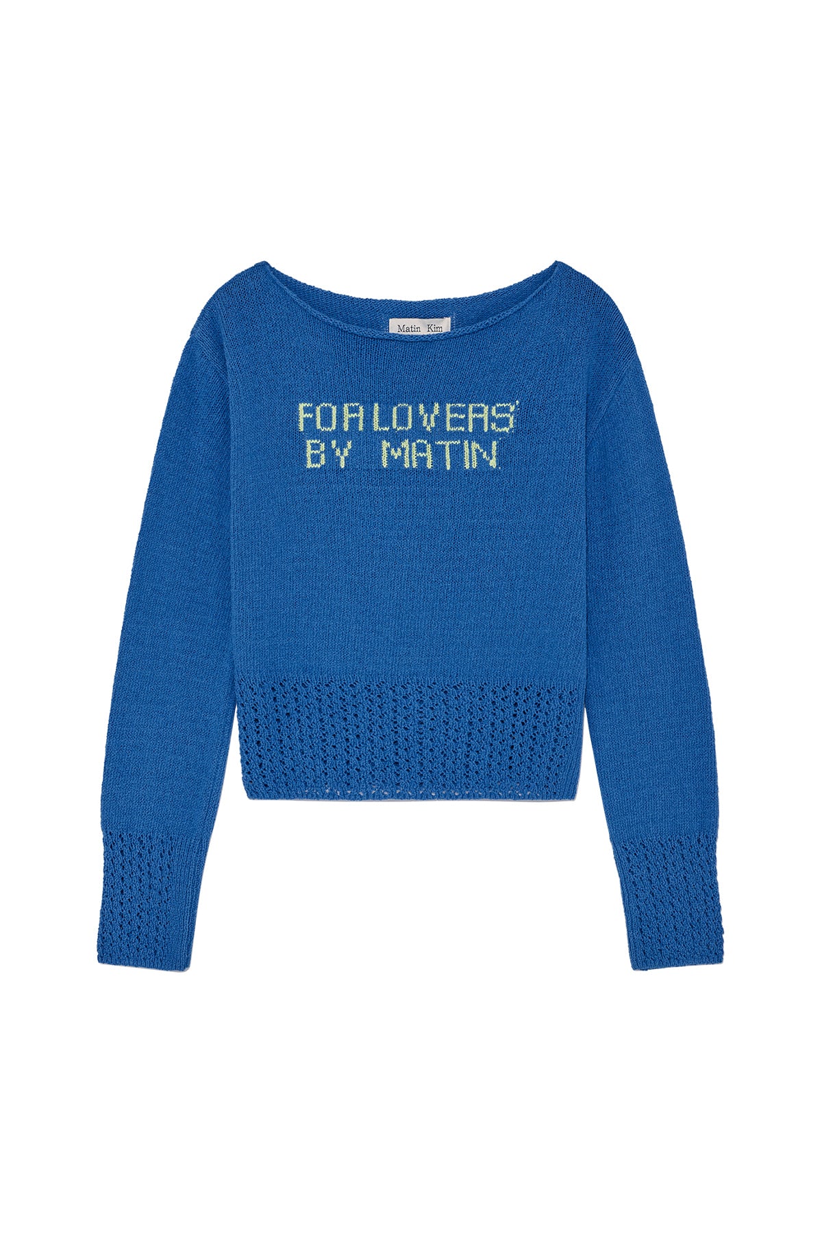 Matinkim For Lovers Punching Point Pullover IN Light Blue