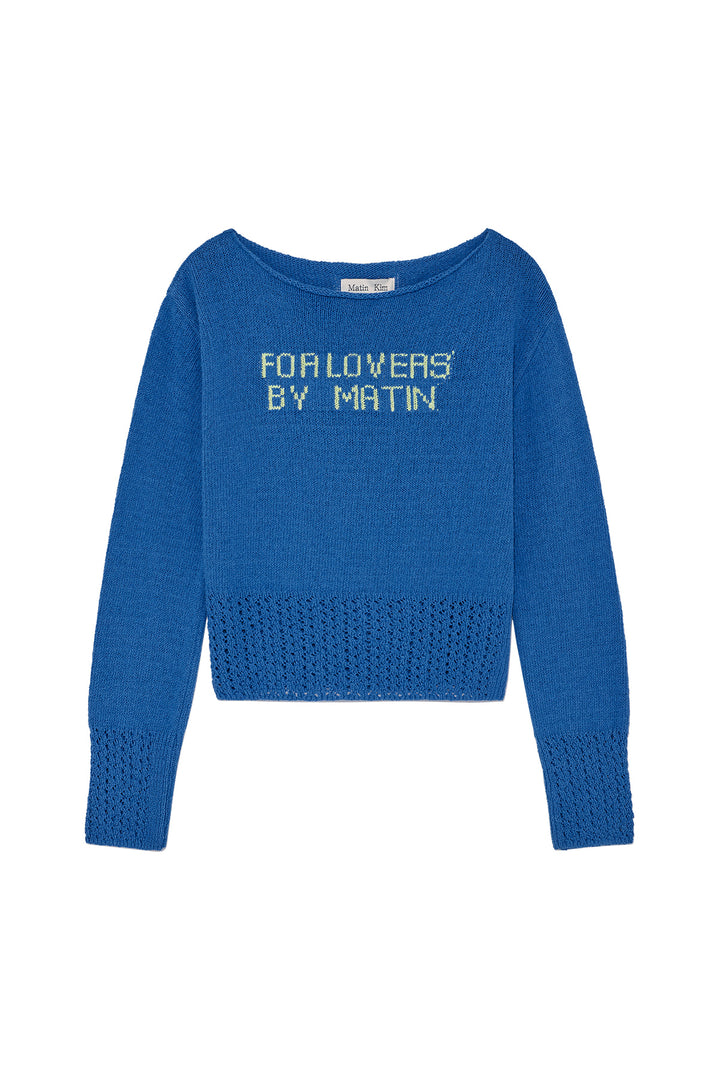 Matinkim For Lovers Punching Point Pullover IN Light Blue