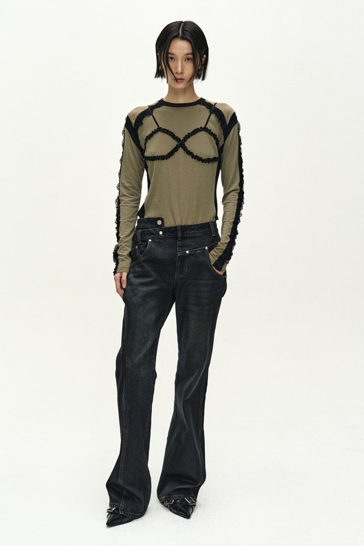 Andersson Bell Twist Fold Coated Jeans