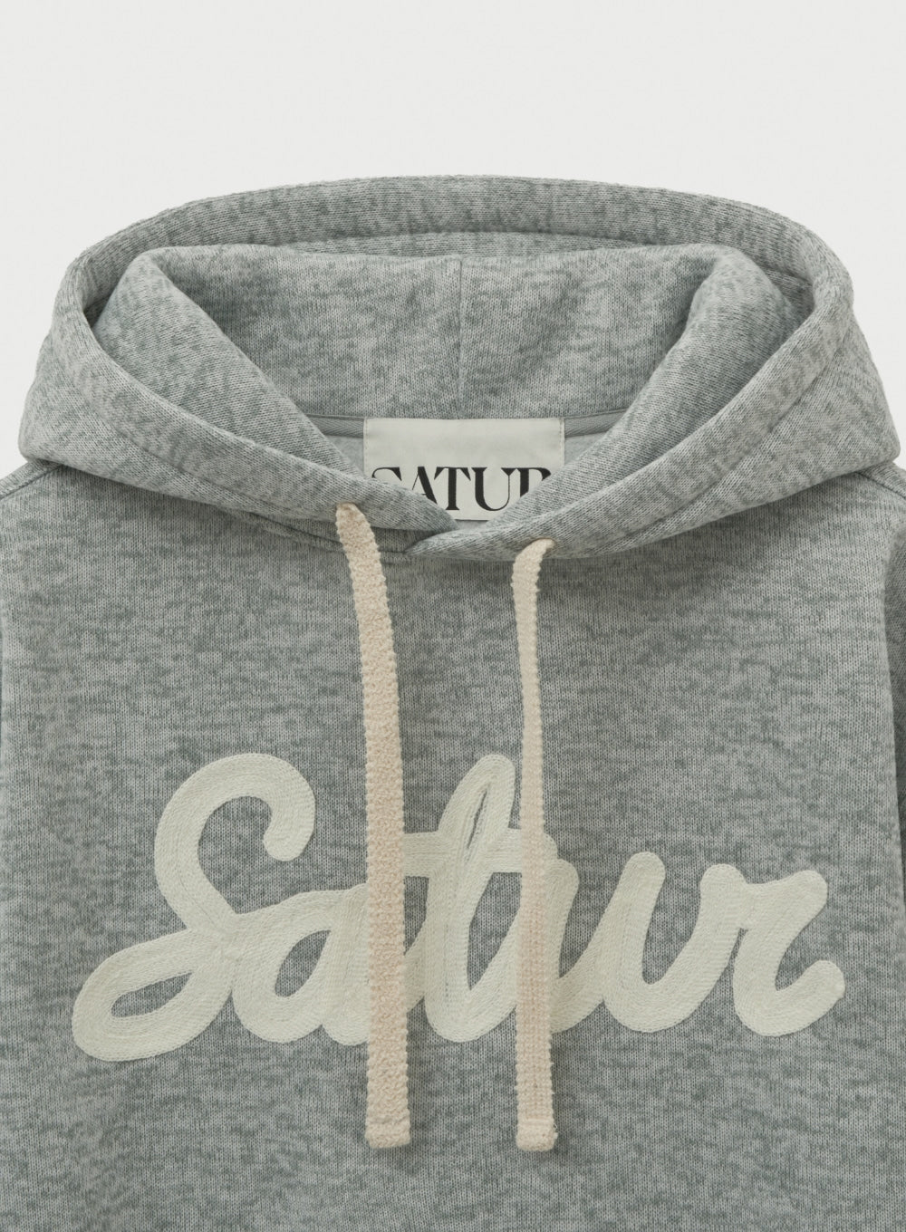 [satur] Lugo Heather Terry Hoodie - Sage Green
