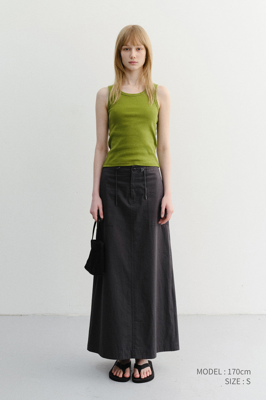 Dunst A-Line Maxi Skirt Charcoal Grey