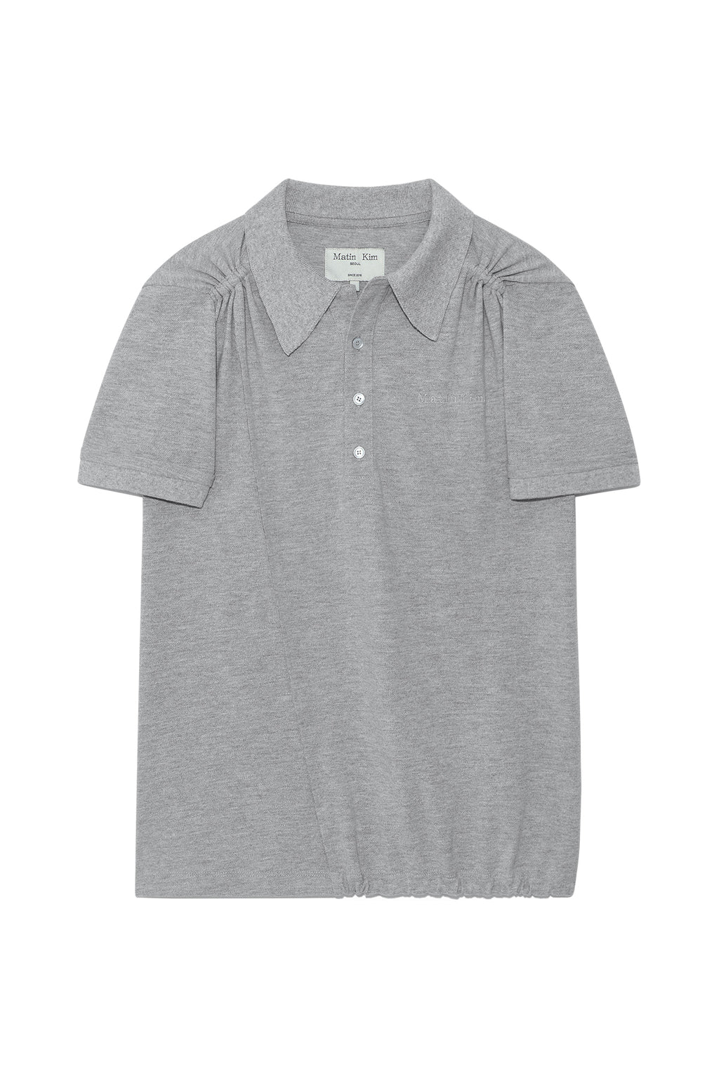 Matinkim Two Way String Point Pique Top IN Grey