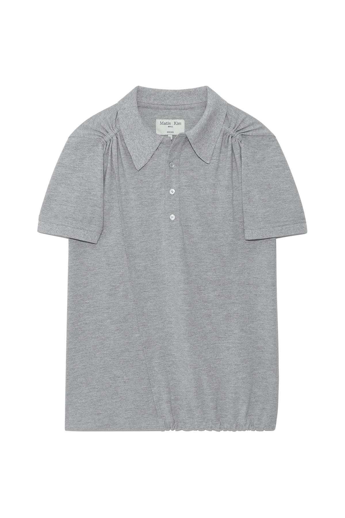 Matinkim Two Way String Point Pique Top IN Grey
