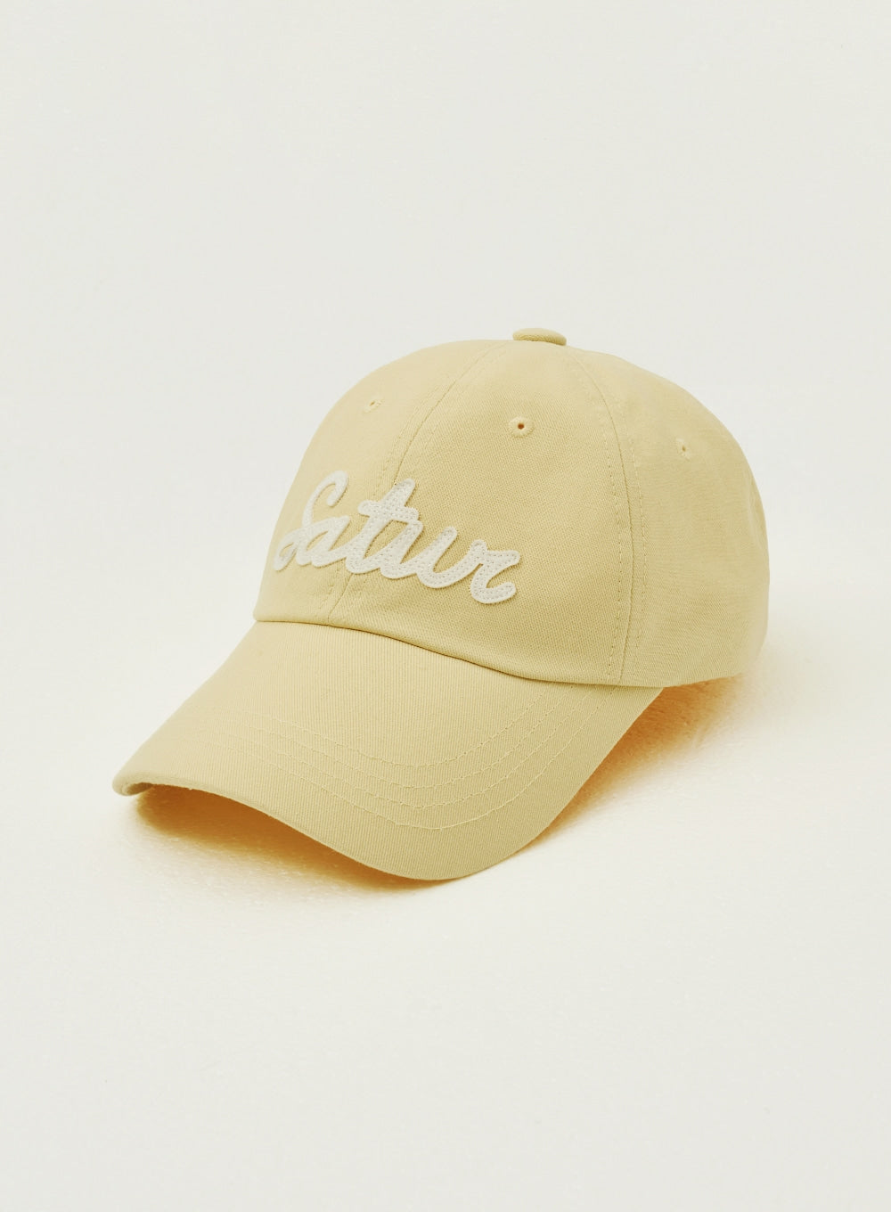 [satur] Vintage Casual Applique Ball Cap - Yellow
