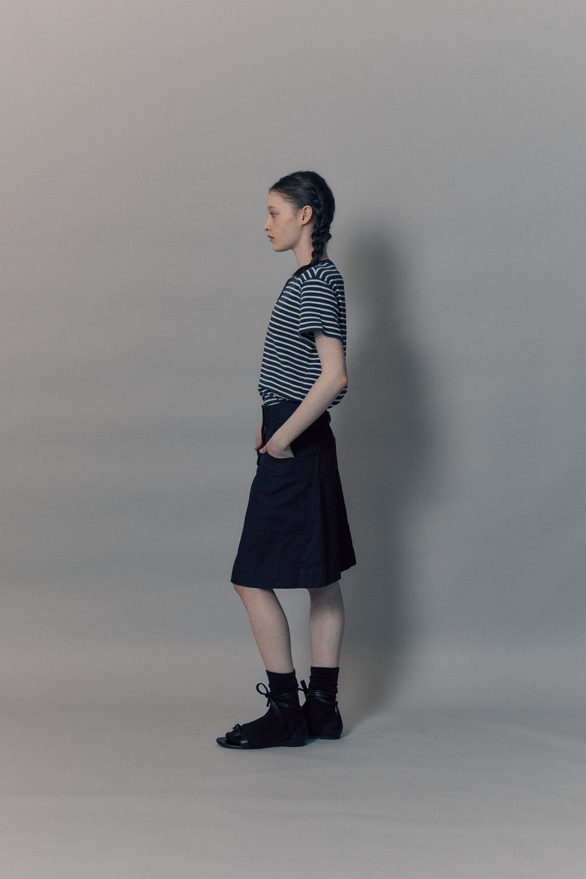 Nothing Written Penico stripe t-shirt (Navy)