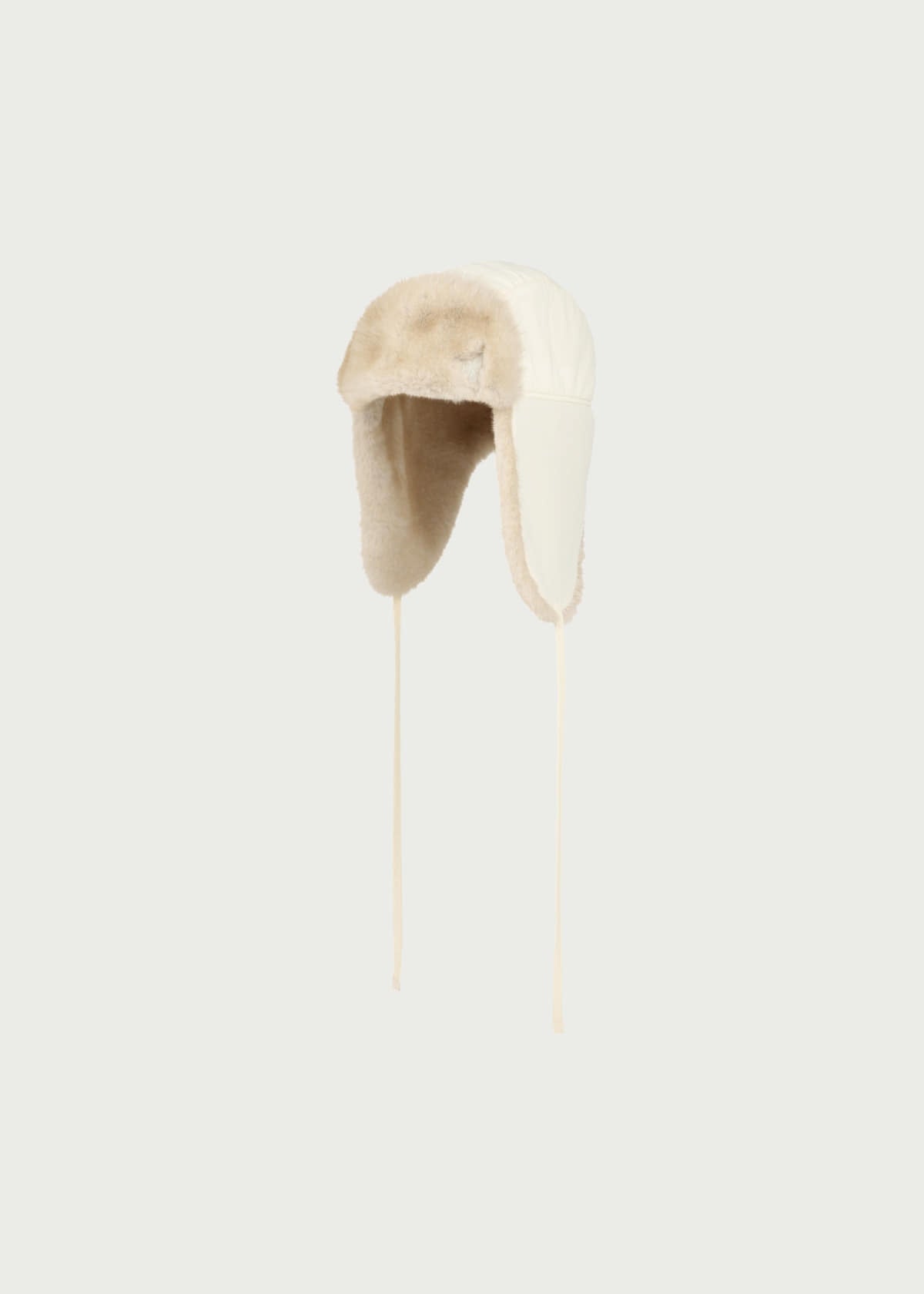 Depound faux fur trapper hat - ivory