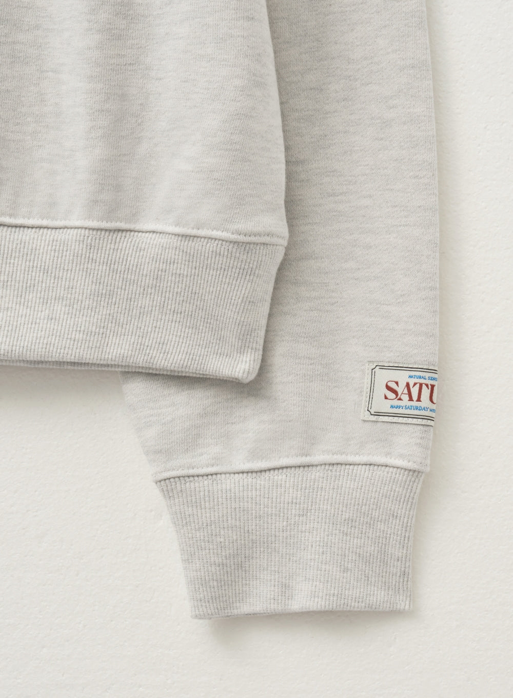 [satur] (W) Loren Small Logo Basic Sweatshirt - Ivory Blue