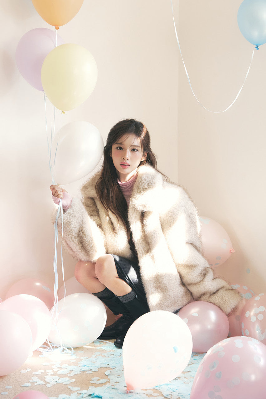Dunst Cropped Fur Jacket Greyish Beige