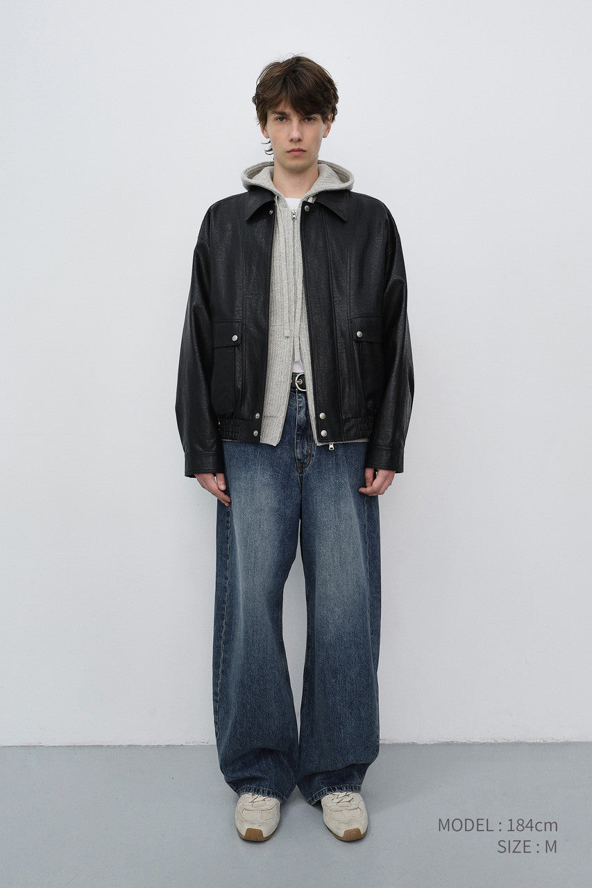Dunst Relaxed Curved Jeans Vintage Blue